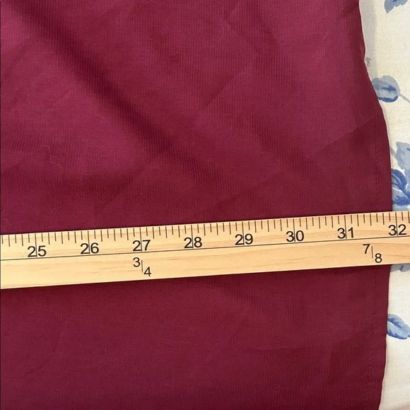 BloomChic Deep Red Crochet Detail Blouse Plus Size 5X/28 Short Sleeve New - Picture 6 of 9